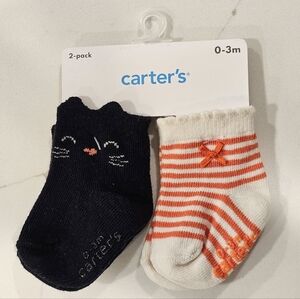 CARTERS Baby 2-Pack Halloween Socks 0-3M NWT